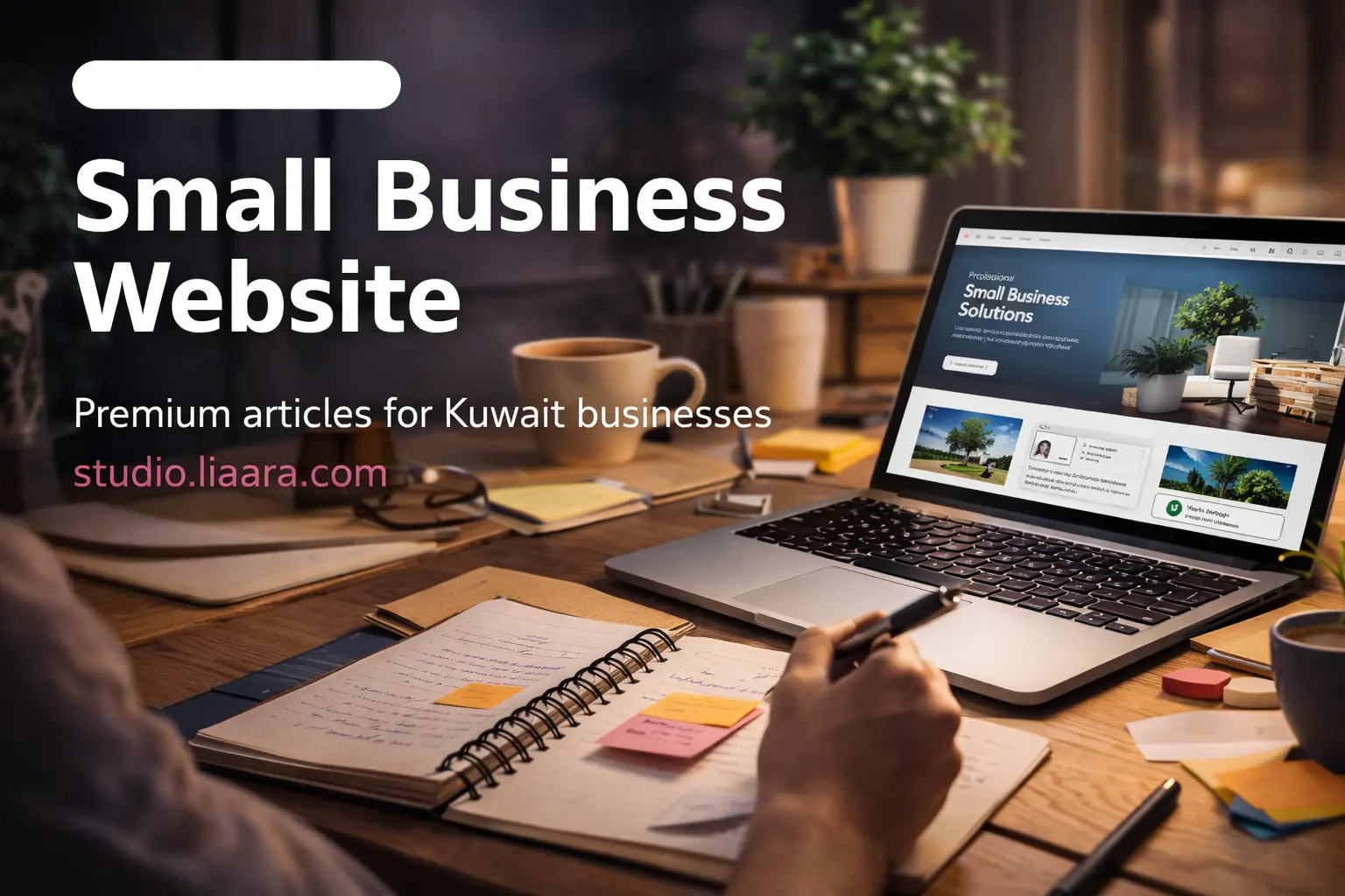 Small business website in Kuwait blog cover by Liaara Studio
